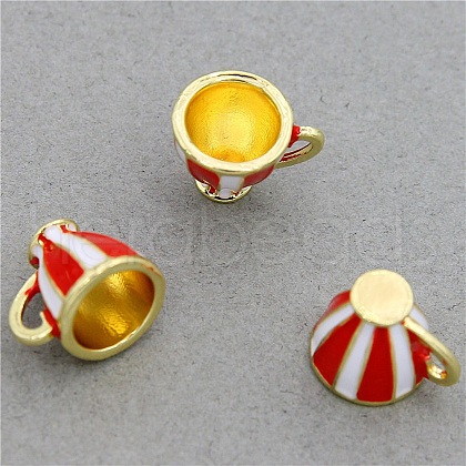 Alloy Enamel Pendants ENAM-CJC0002-37KCG-02-1