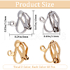 SOFPLATE 80Pcs 2 Colors 304 Stainless Steel Clip-on Earring Findings STAS-SP0001-24-2