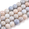 Opaque Crackle Glass Round Beads Strands GLAA-T031-01B-1