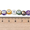 Handmade Evil Eye Lampwork Beads Strands LAMP-G166-04B-03-4