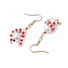 Glass Dangle Earrings EJEW-JE06046-4