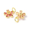 Brass Micro Pave Cubic Zirconia Pendants KK-U067-03G-06-2
