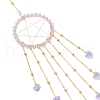 Wire Wrapped Brass Star Hanging Ornaments HJEW-JM02765-07-4