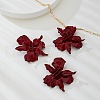 Flower Alloy Pendant Necklace & Stud Earring Sets FS-WG2B33B-01-4