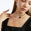 FIBLOOM 3Pcs 3 Colors Plastic & Alloy Star Pendant Necklaces with CCB Beaded Chains NJEW-FI0001-34-6