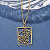 304 Stainless Steel Necklace NJEW-D330-01G-01-5