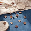  Elit 40Pcs 2 Styles Walnut Wood Pendants WOOD-PH0002-34-5