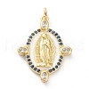 Brass Micro Pave Cubic Zirconia Pendants ZIRC-P200-11A-G02-1
