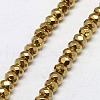 Electroplate Non-magnetic Synthetic Hematite Beads Strands G-J160-A-02-3