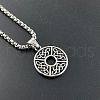 Retro Punk Hip-hop Unisex Dara Knot Stainless Steel Pendant Necklaces IL4497-1