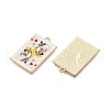 Rack Plating Alloy Enamel Pendants X1-ENAM-N056-392B-KCG-2