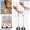 Unicraftale 40Pcs 4 Colors Ion Plating(IP) 304 Stainless Steel Cup Pearl Peg Bails Pin Pendants STAS-UN0032-70-6