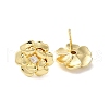 Rack Plating Brass Micro Pave Clear Cubic Zirconia Stud Earrings EJEW-U012-01A-G-2