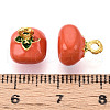Fruit Alloy Enamel Charms ENAM-N062-06B-3