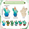 SUNNYCLUE 36pcs 6 styles Alloy Enamel Pendants ENAM-SC0005-52-2