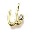 Brass Micro Pave Cubic Zirconia Pendants KK-B132-12G-U-1