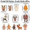 SUNNYCLUE 40Pcs 10 Styles Alloy Enamel Pendants ENAM-SC0005-74-2