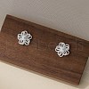 925 Sterling Silver Flower Stud Earrings EJEW-Q030-03S-2