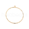 Brass Open Back Bezel Pendants KK-O144-22G-1