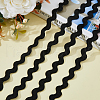 DICOSMETIC 26 Yards Polyester Wave Bending Fringe Trim DIY-DC0002-42B-4