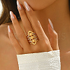 Multi-Layer Hollow Design Brass Micro Pave Cubic Zirconia Adjustable Finger Rings for Women ZN1702-4