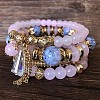 4Pcs Bohemian Style Acrylic Beaded Stretch Bracelet Sets for Women WGF9E90-02-2