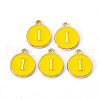 Golden Plated Alloy Enamel Charms ENAM-S118-09I-1