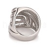 Non-Tarnish 304 Stainless Steel Wave Chunky Ring RJEW-B040-11P-3