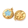 304 Stainless Steel Enamel Pendants STAS-U061-36G-02-2