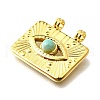 304 Stainless Steel Pave Natural Amazonite Pendants STAS-K263-81G-01-2