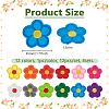 Fingerinspire 4Sets Computerized Embroidery Cloth Self Adhesive Patches PATC-FG0002-33-2