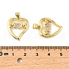 Brass Micro Pave Cubic Zirconia Pendants KK-M324-02D-G-3