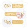 Unicraftale 3Pcs 3 Style Ion Plating(IP) 304 Stainless Steel Spring Gate Rings STAS-UN0033-63-4