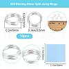 Beebeecraft 10Pcs 925 Sterling Silver Split Jump Rings STER-BBC0007-85A-2