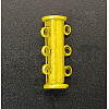 3-strands Brass Slide Lock Clasps KK-Q267-3-1
