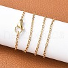 Ion Plating(IP) 304 Stainless Steel Cable Chain Necklaces NJEW-M124-01G-4