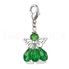 Angel Glass Beaded & Alloy Pendant Decorations HJEW-MZ00189-09-1