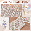 AHADERMAKER 15 Yards Polyester Embroidery Flower Mesh Ribbon SRIB-GA0001-11B-4
