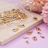 56Pcs 14 Style Brass Micro Pave Cubic Zirconia Charms ZIRC-PJ0001-04-20