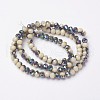 Electroplate Opaque Glass Beads Strands EGLA-A034-P4mm-Q06-2