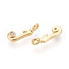 Brass Micro Pave Cubic Zirconia Charms KK-N263-97G-J-2