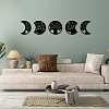 Wood Moon Phase Pendant Decoration HJEW-WH20013-005-5