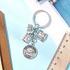 Tibetan Style Alloy Keychains KEYC-JKC01250-04-1