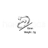 Simple Fashion Stainless Steel Cross Cuff Open Rings HO1110-2-1