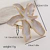 Elegant Zinc Alloy Flower Adjustable Cuff Statement Rings for Women VY2870-2-2