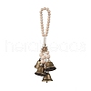 Iron Bell & Tibetan Style Alloy Pendant Decorations HJEW-JM003371-04-2
