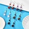 Natural Gemstone Dangle Earrings EJEW-JE01374-1