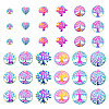 48Pcs 12 Style 201 Stainless Steel Filigree Pendants STAS-BY0001-21-11