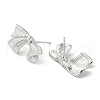 Bowknot Rack Plating Brass Stud Earrings EJEW-H099-05P-2