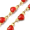 Ion Plating(IP) Golden 304 Stainless Steel Heart Link Chain Necklaces NJEW-E098-02G-02-2